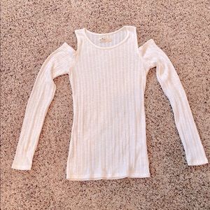 Hollister Cold Shoulder Ribbed Top (S)